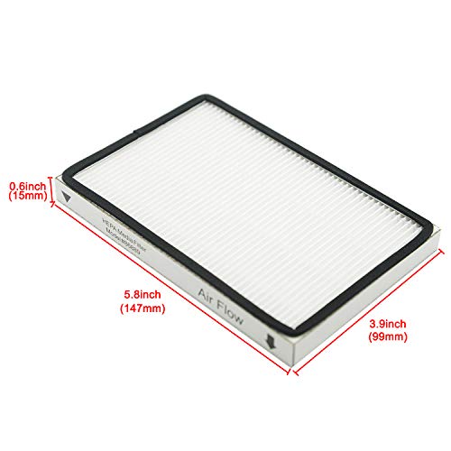 EZ SPARES EF1 Exhaust Filter for Kenmore and Panasonic Vacuums, 3-Pack