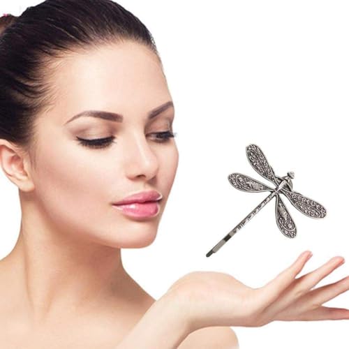 Zhuluck Vintage Dragonfly Hair Clip Antique Metal Hair Pin for Women