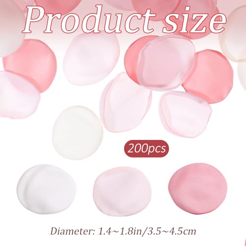 200 Pcs Silk Rose Petals for Wedding Decor - Reusable & Washable