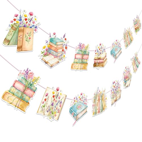 Book Themed Retirement Party Banner Set - Floral A New Chapter Decor