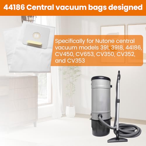 3-Pack Nutone 391 Central Vacuum Bags for HEPA Filtration