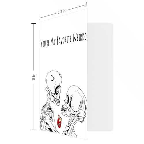 Goth Dark Humor Valentine's Day Card - You're My Favorite Weirdo