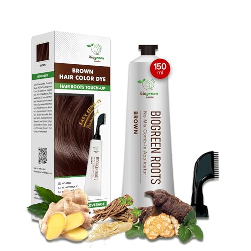 Biogreen Roots Herbal Hair Dye Brown 150ml Ammonia-Free