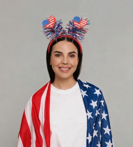 USA Patriotic Heart Headband for 4th of July and 250th Anniversary