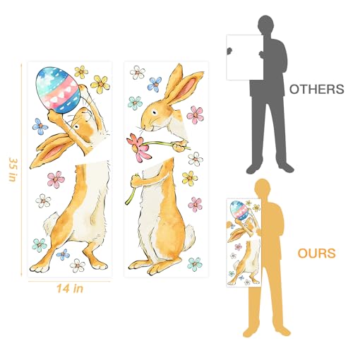 Extra Large Easter Window Clings - Bunny Decorations for Glass