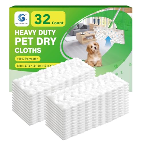 GLIMGLINT Heavy Duty Dry Sweeping Cloths for Swiffer Sweeper, 32 Count