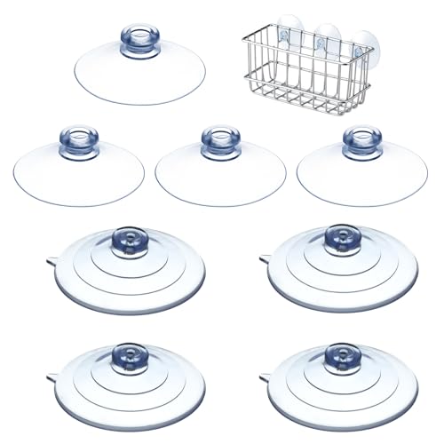 Suction Cup Sponge Holder Replacement Set - 8 Pcs, 2 & 2.5 Inch