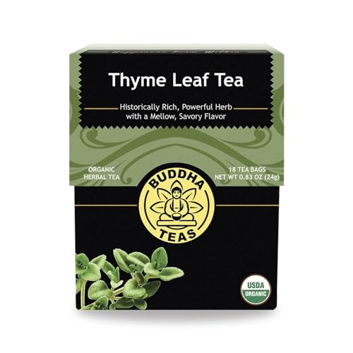 Buddha Teas Organic Thyme Leaf Herbal Tea - Caffeine Free, 18 Tea Bags