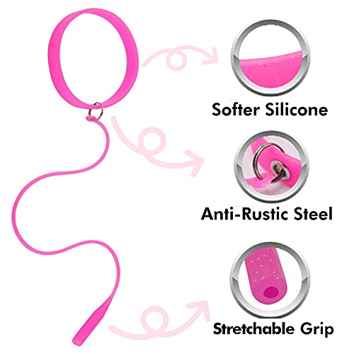 SIVOTE Silicone Lash Tweezer Holder Wristband Pink Protective Strap