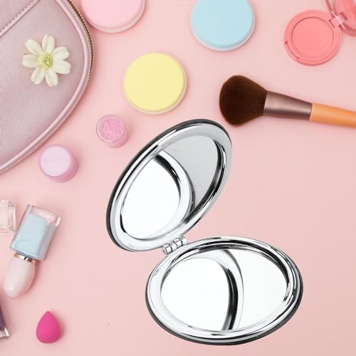 Portable Rose Gold Makeup Mirror with Inspirational Quote