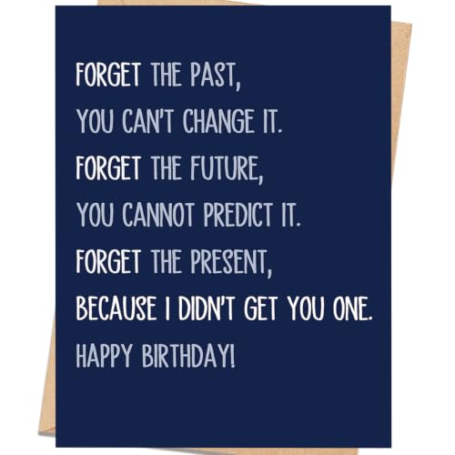 Funny Birthday Card for Men & Women - Sarcastic Joke Greeting