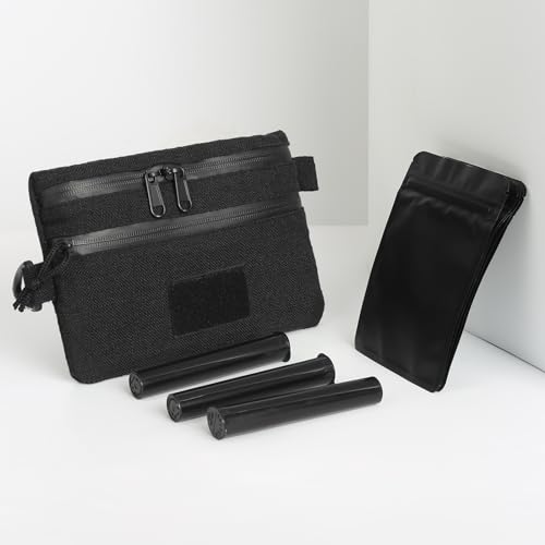 Smell Proof Stash Box with Lock - 8.26x5.9 in Black Case