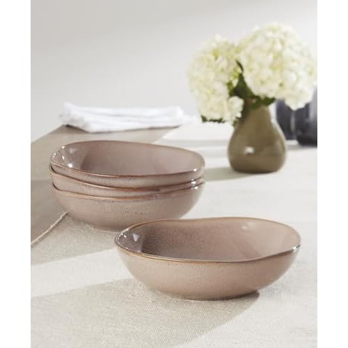 Oneida 899212 Organic Shades Clay Pasta Bowls, Set Of 4, Service For 4