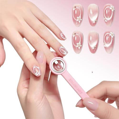 BOLOBLMEE Ring-Shaped Cat Eye Magnet for Nails - Hollow Circular Nail Art Tool