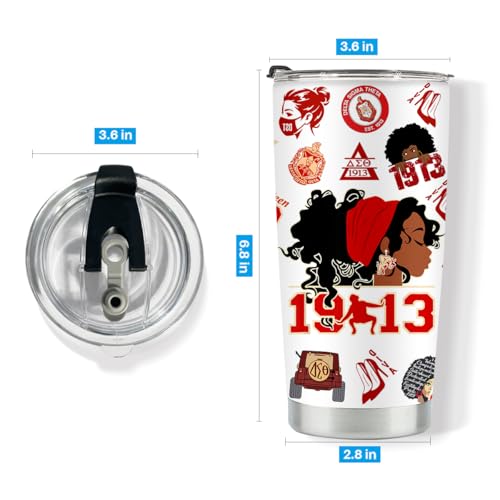LONGXIN 20 Oz Stainless Steel Tumbler - Sorority Gifts for Women