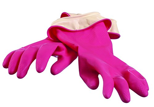 Casabella Premium Waterblock Reusable Cleaning Gloves - Medium, Pink