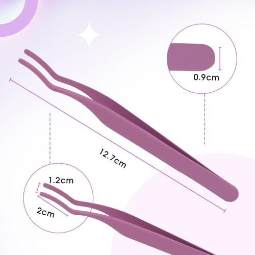WENDY LASHES Professional Eyelash Extension Tweezers Dark Purple