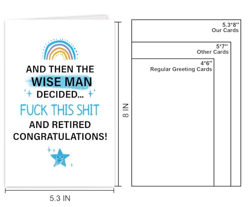 Funny Retirement Card for Men - Humorous Congratulations Card