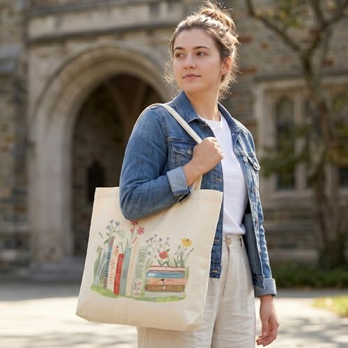 Reusable Canvas Tote Bag for Women - Stylish Grocery & Work Bag