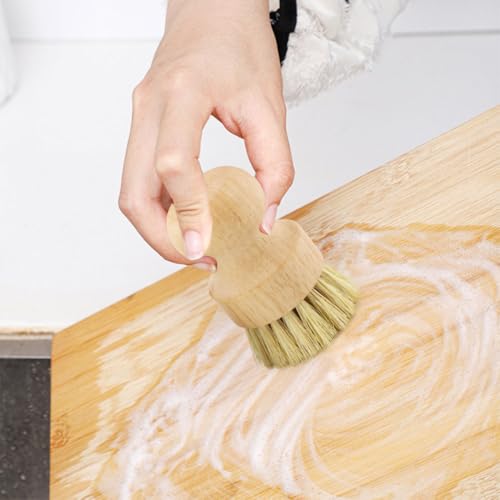 Cutting Board Oil Applicator and Scrub Brush Set - 2pc Bamboo Kitchen Kit