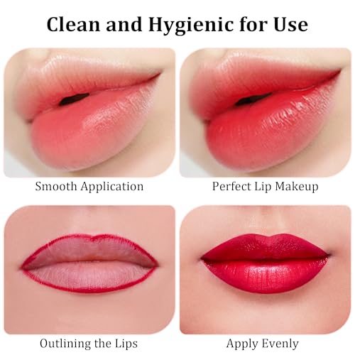COCIDE 50Pcs Disposable Lip Brushes for Lipstick and Gloss Application