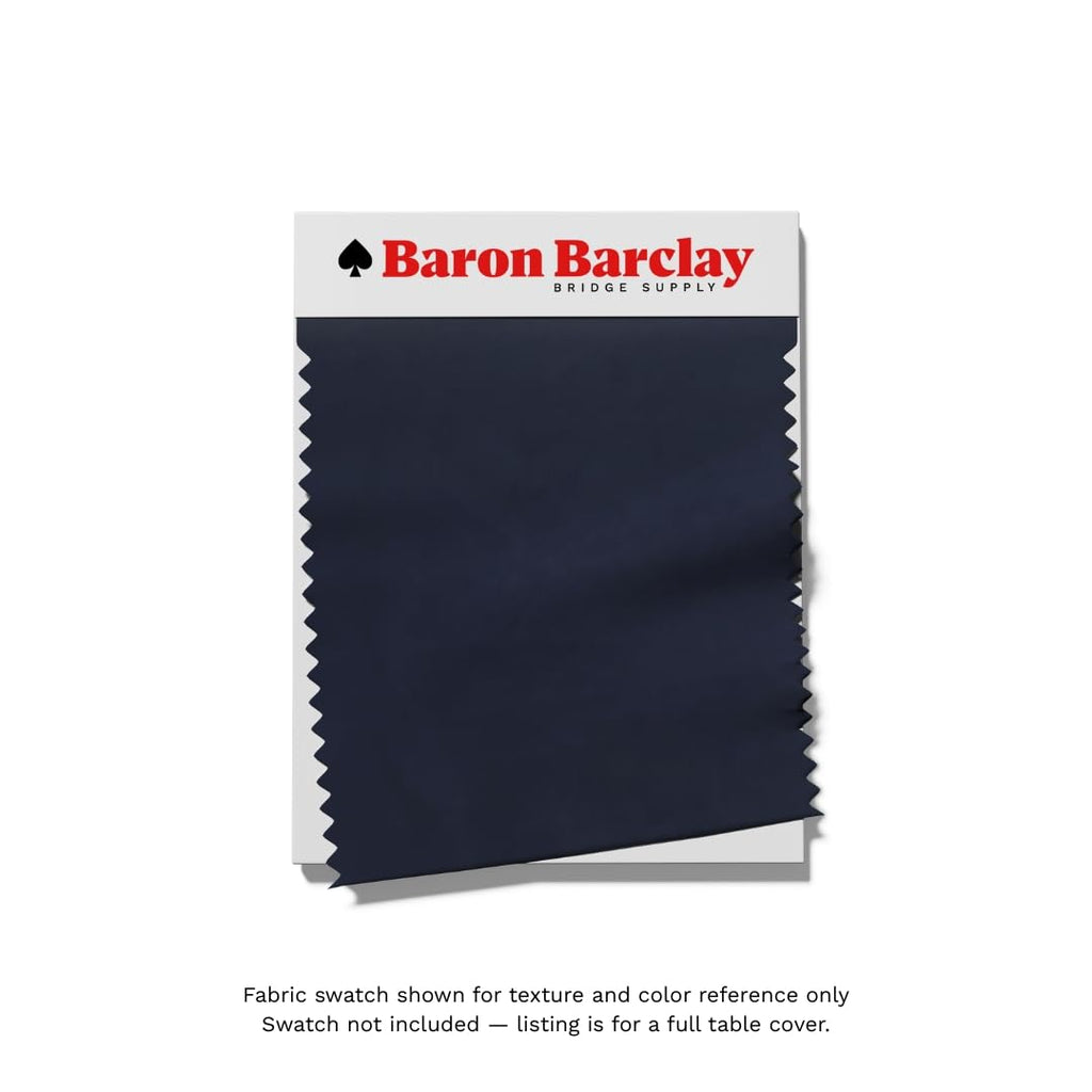 Baron Barclay Deluxe Suede Round Table Cover - 54" - Navy - Poly-Cotton Blend Tablecloth