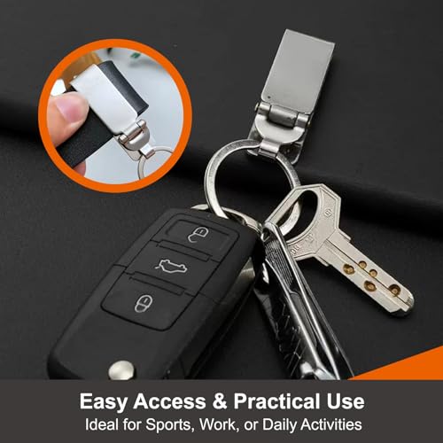 Durable Stainless Steel Key Holder Clip for Pants - Keychain Accessory