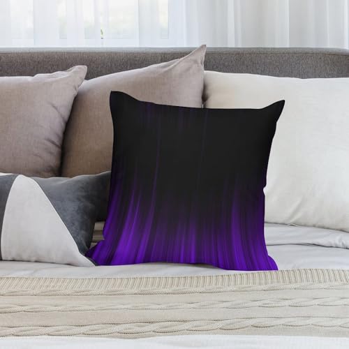 Purple Abstract Ombre Throw Pillow Cover, 12x12 Inch Soft Plush Cushion Case
