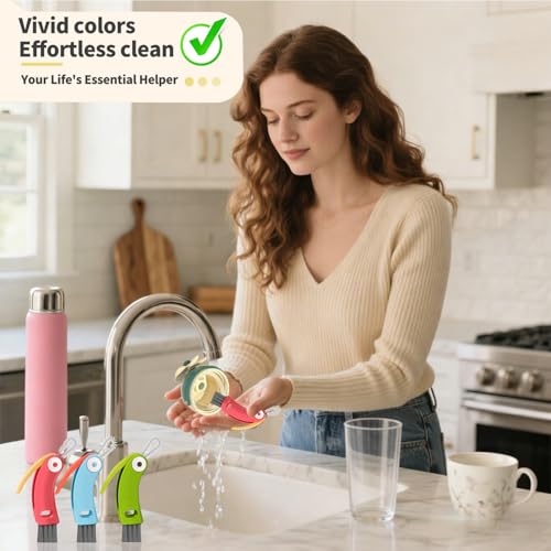 ELESDA 3-in-1 Cup Lid Gap Cleaning Brush Set - 3PCS Bottle Cleaner