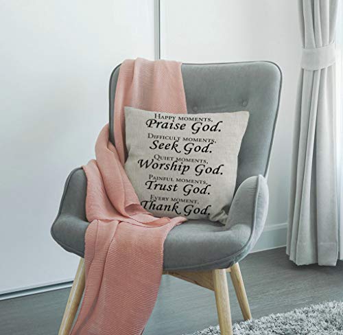 Inspirational Quotes Throw Pillow Cover - Cotton Linen 18x18