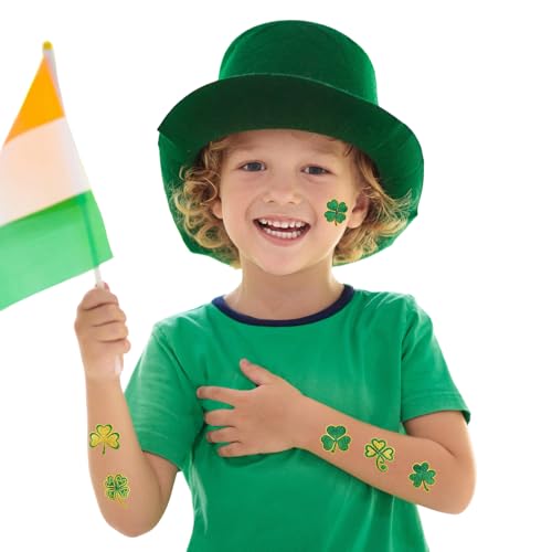 St. Patrick's Day Temporary Tattoos Shamrock Clover Irish Party Favors