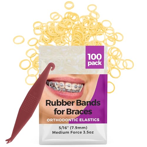 Prairie Horse Supply Orthodontic Rubber Bands 5/16 Inch 100 Pack with Placer