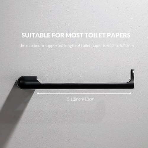 simpletome Matte Black Toilet Paper Holder - Rustproof Zinc Alloy