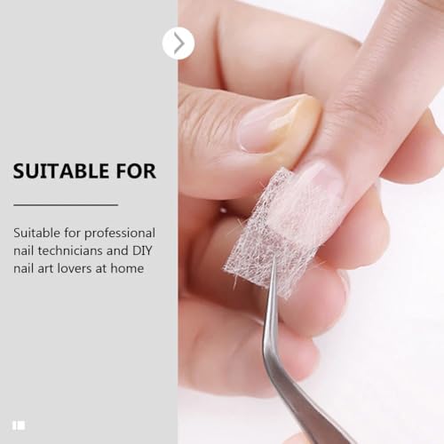 40-Piece Fiberglass Nail Extension Kit with Shape Clips & Silk Wraps