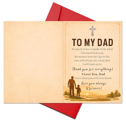 Christian Birthday Card for Dad - Thoughtful Gifts from Kids