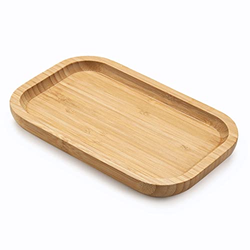 Bamboo Vanity Tray for Bathroom & Home Decor – 7.9 x 5.1 x 0.8 Inch
