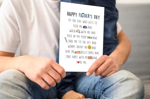 Dog Dad Fathers Day Card - Cute Greeting Card from The Dog