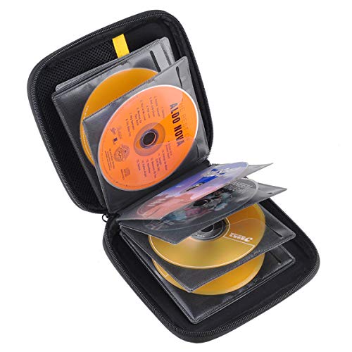 XiongYe 32 Capacity CD/DVD Storage Case - Durable Organizer Wallet