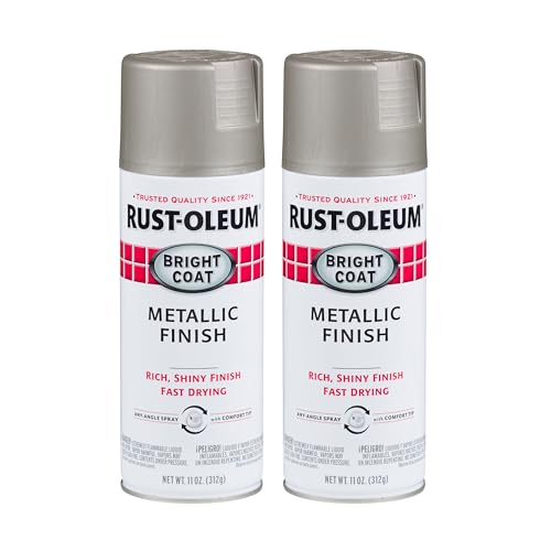 Rust-Oleum Stops Rust Bright Coat Metallic Spray Paint Aluminum 11oz Pack of 2
