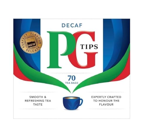PG Tips Decaf Tea Bags - 70 Count, Full-Bodied Flavor Anytime