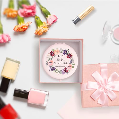 Christian Bible Verse Compact Makeup Mirror - Inspirational Gift for Women