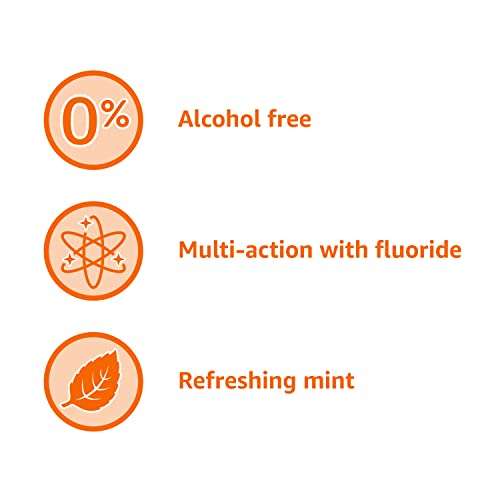 Amazon Basics Fluoride Mouthwash Alcohol Free Mint Flavor 1 Liter