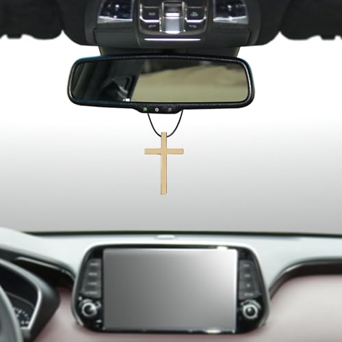 Cross Pendant for Car Rear View Mirror | Durable Alloy Charm