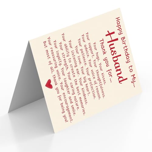 Unique Birthday Card for Husband - Romantic Gift from Wife