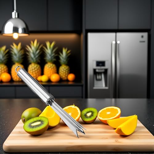 Zhuluck Stainless Steel Pineapple Eye Remover V-Shape Fruit Peeler