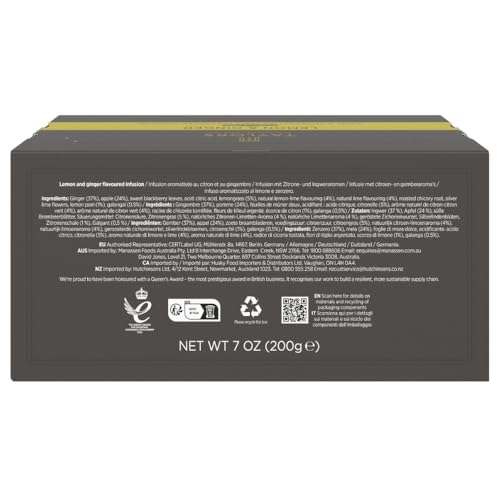 Taylors of Harrogate Lemon & Ginger Herbal Tea Bags, 100ct