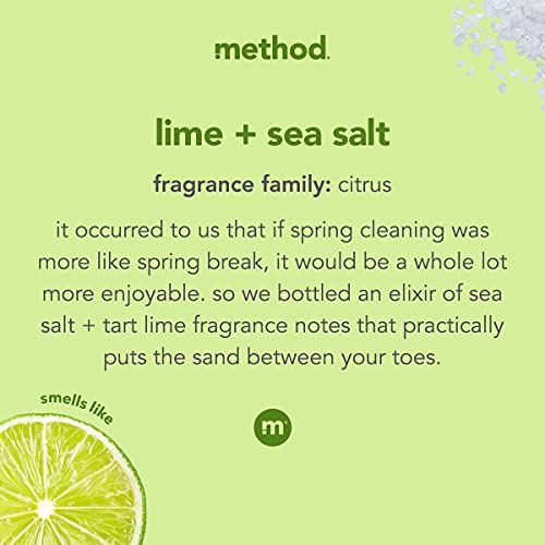 Method All-Purpose Cleaning Wipes, Lime + Sea Salt, 180 Count (Pack of 6)