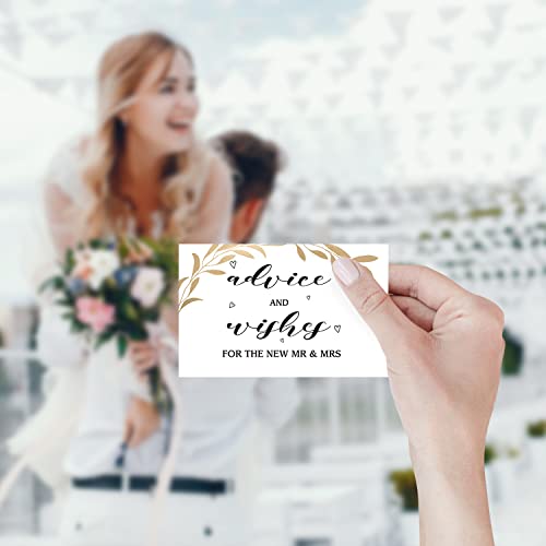 Wedding Advice Sign with 50 Advice Cards for Bridal Shower