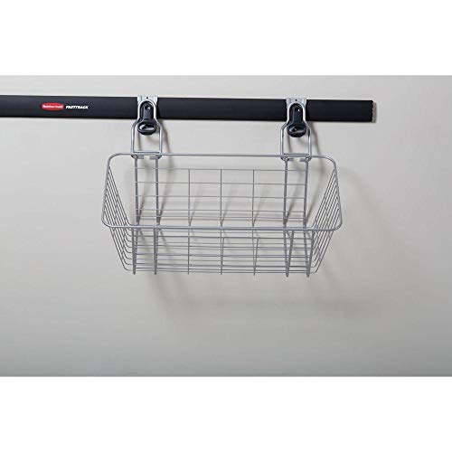 Rubbermaid FastTrack Wire Mesh Basket Wall Mount Storage System - Holds 50 lbs - Individual Variant