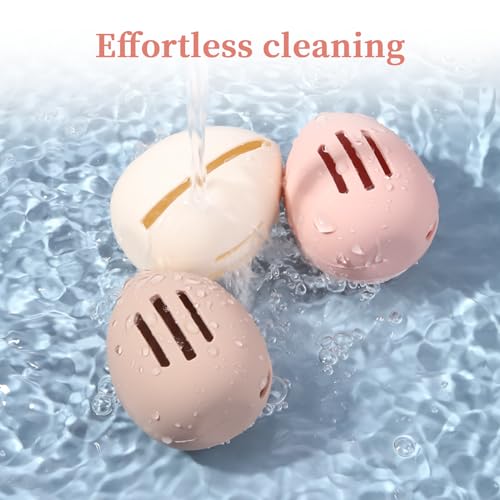 Portable Makeup Sponge Holder - Vented Silicone Egg-Shaped Case